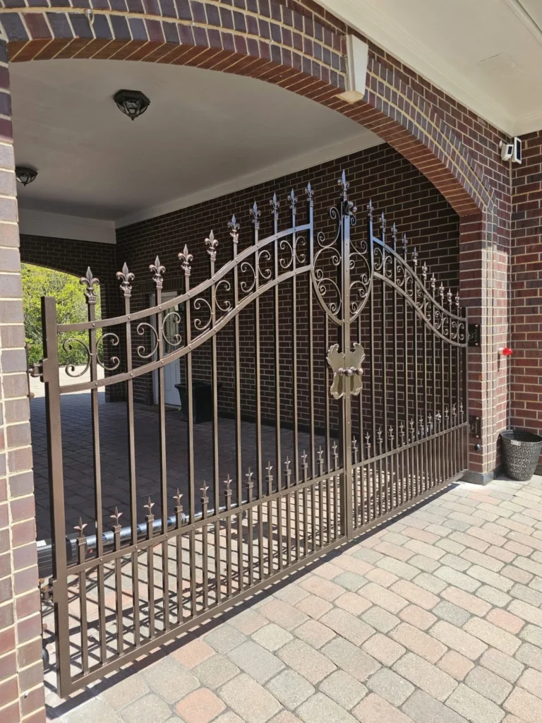 Arched porch gate angle in the Alpha Welding Services gallery