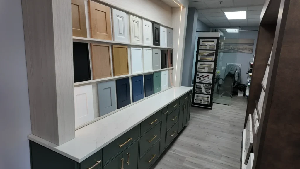 Showroom cabinet samples in the AMF Cabinets gallery