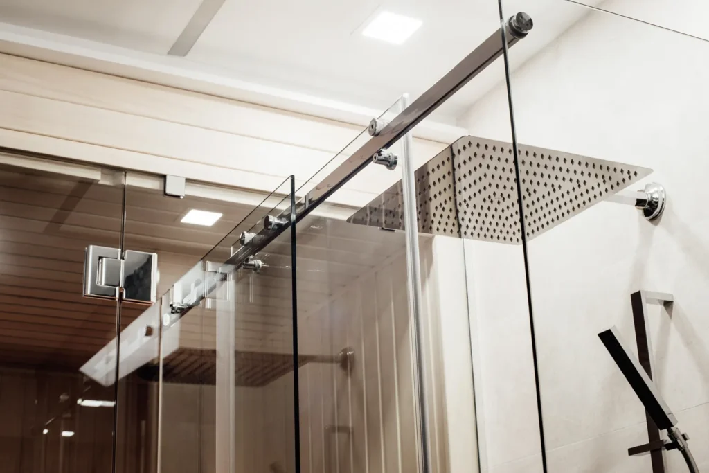 Custom glass shower