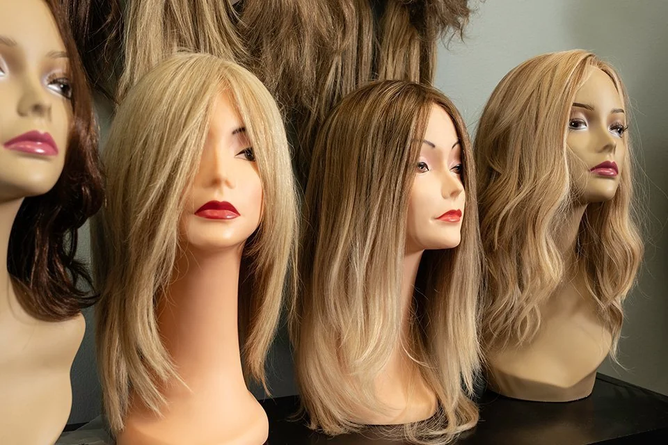 Blonde wig styles at Christine Pusateri Hair Solutions