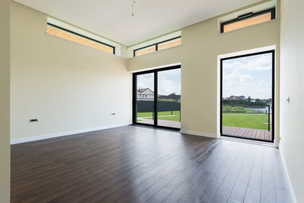 Dark floor black windows in the DS Superior Hardwood Flooring gallery