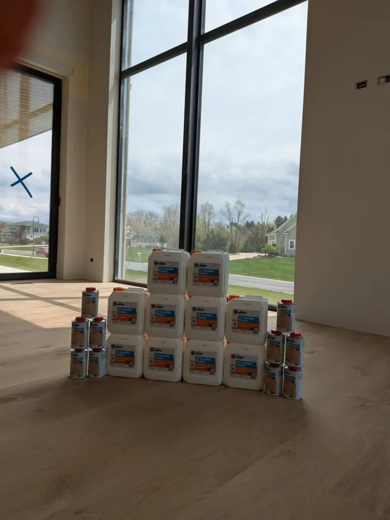 Loba floor finish containers in the DS Superior Hardwood Flooring gallery