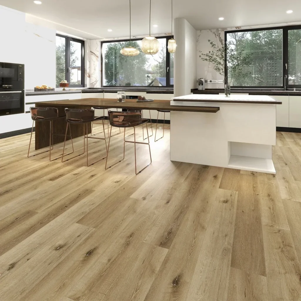Natural kitchen floor in the DS Superior Hardwood Flooring gallery