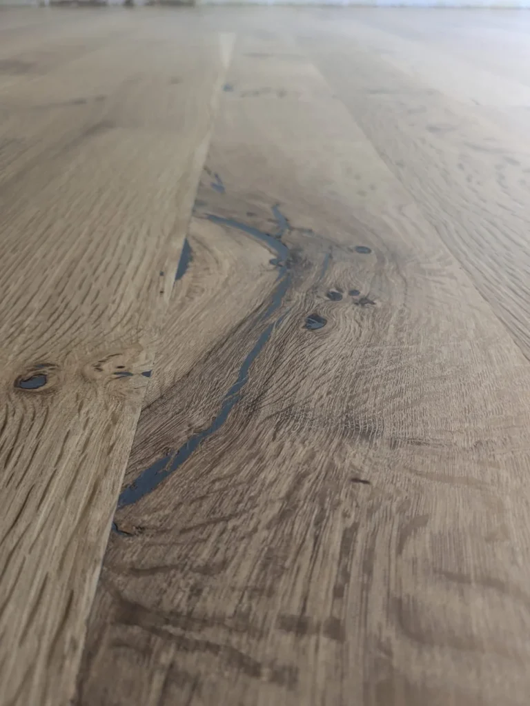 Wood stain sample boards in the DS Superior Hardwood Flooring gallery