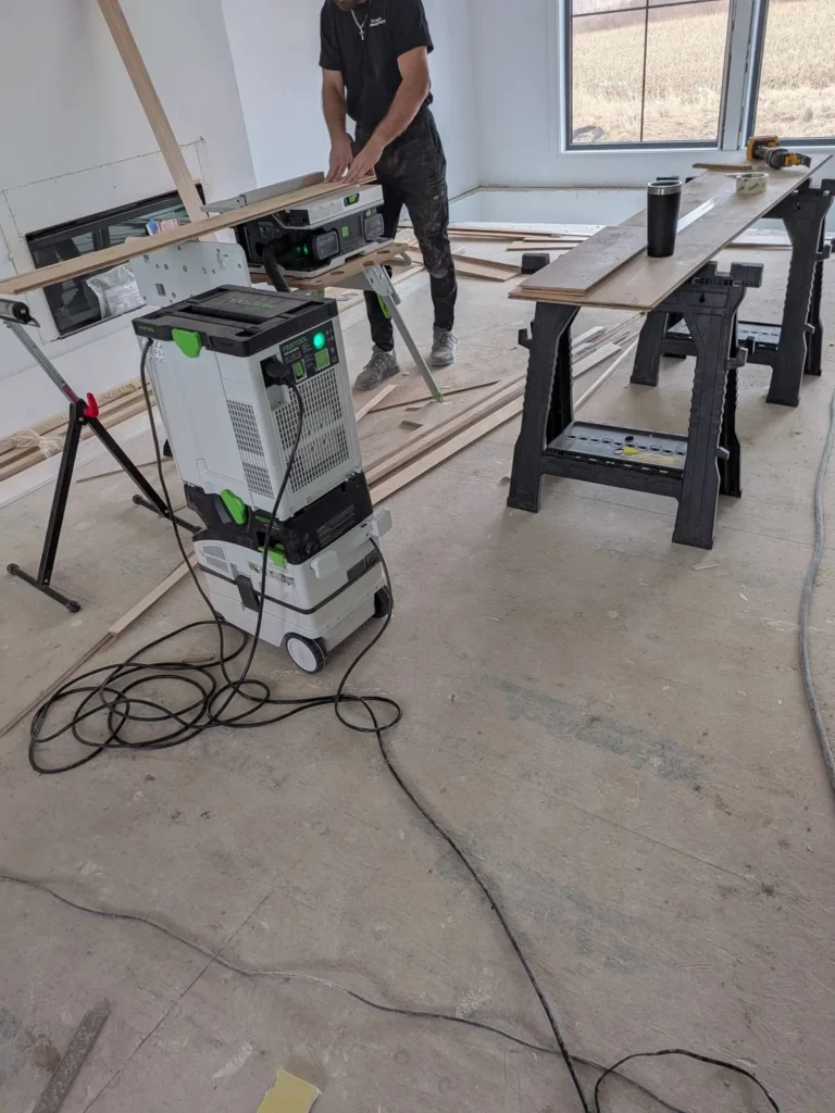 Workshop cabinet table in the DS Superior Hardwood Flooring gallery