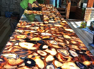 Illuminated stone countertop in the Exclusive Stone fabrication gallery