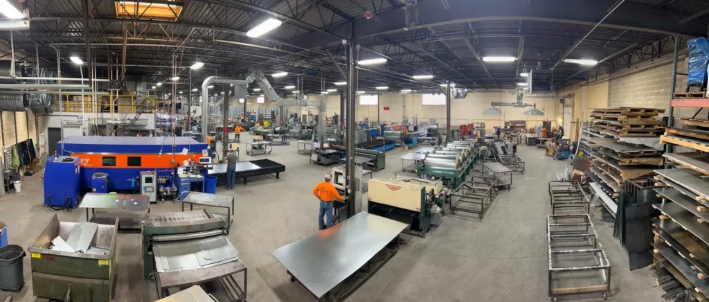 Fabrication workshop at Fab-Rite Sheet Metal in Des Plaines