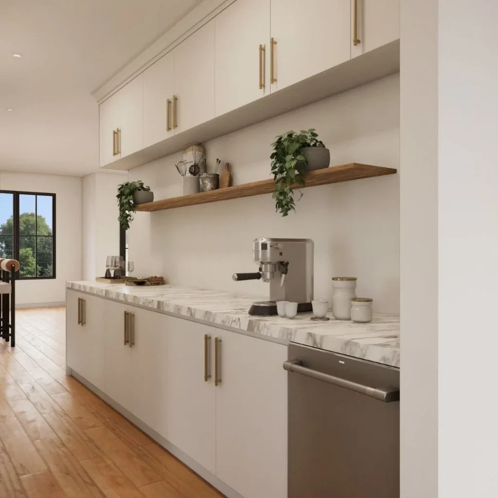Coffee station cabinets in the Home One gallery
