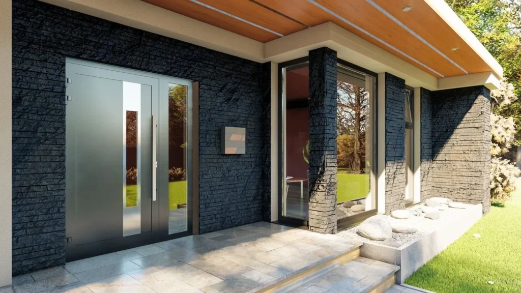 Illustration: Metal entry door exterior in the Home One gallery