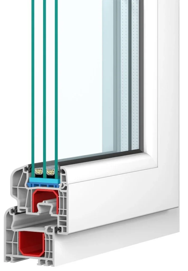Illustration: White window profile cutaway in the Home One gallery