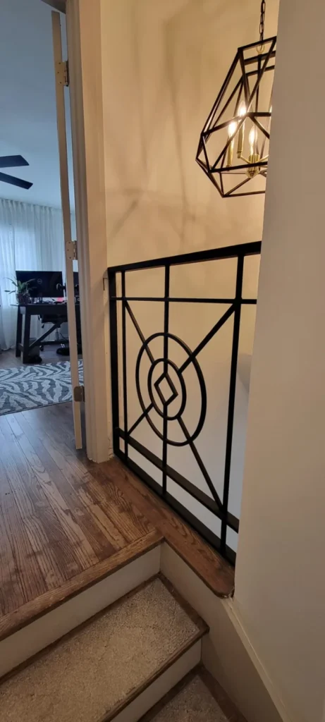Decorative black metal interior railing in the JG Welding gallery