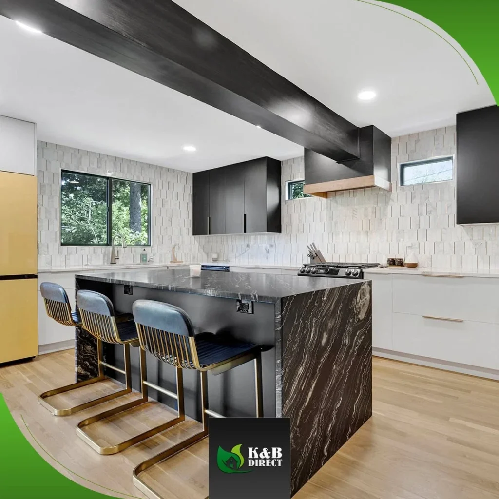 Dark island kitchen promotion in the Kitchen and Bath Direct gallery