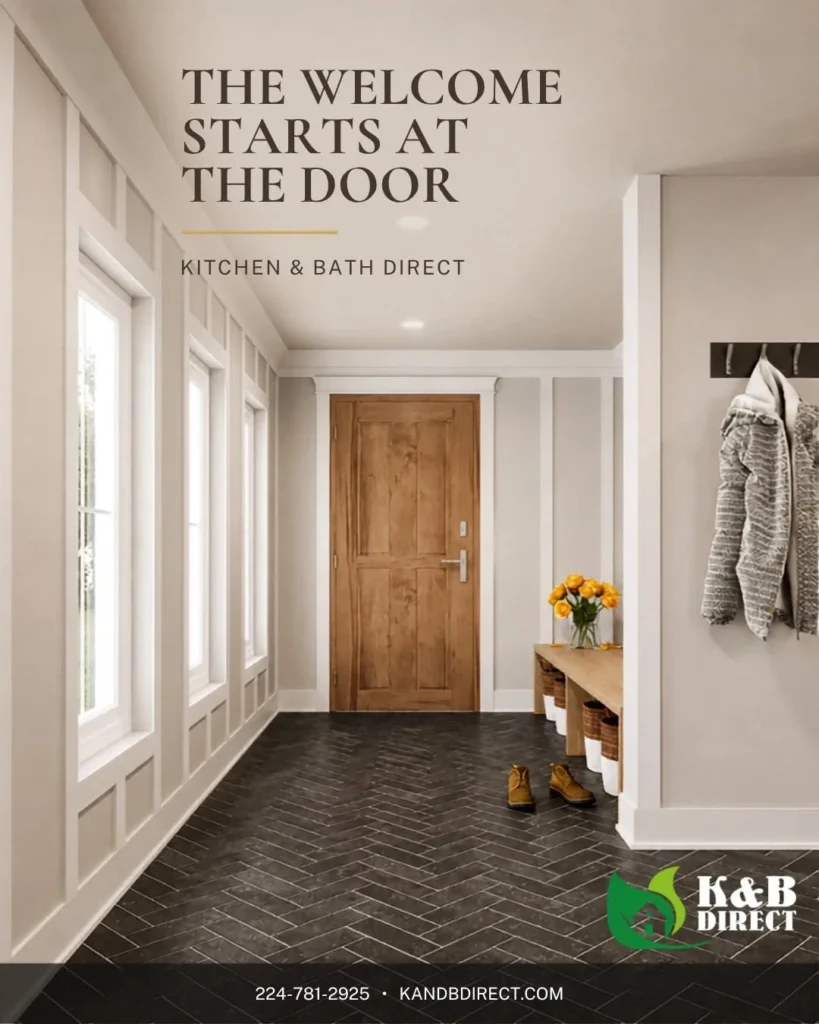 Entry door promotion in the Kitchen and Bath Direct gallery
