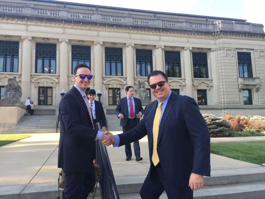 Professional courthouse visit in the law office gallery