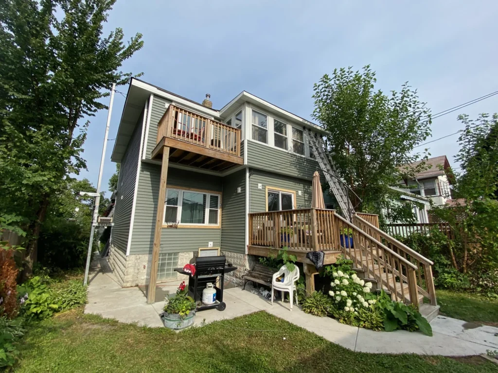 Back porch siding finish in the Midwest Renovation Services gallery
