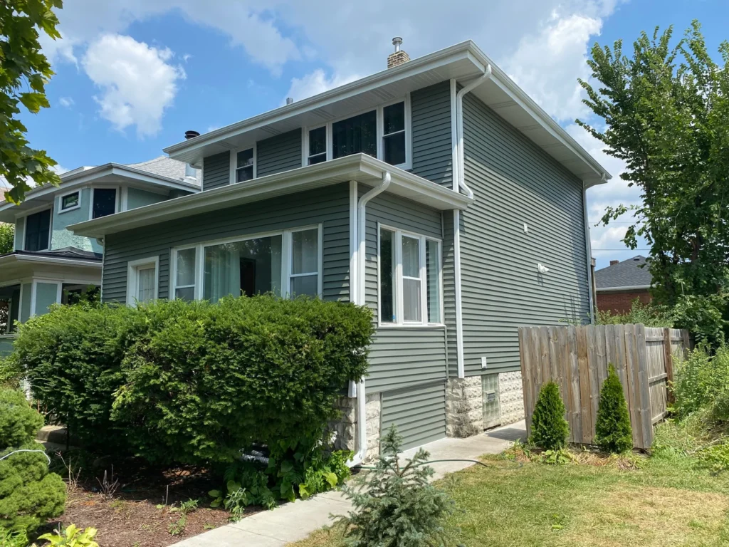 House front gray siding in the Midwest Renovation Services gallery