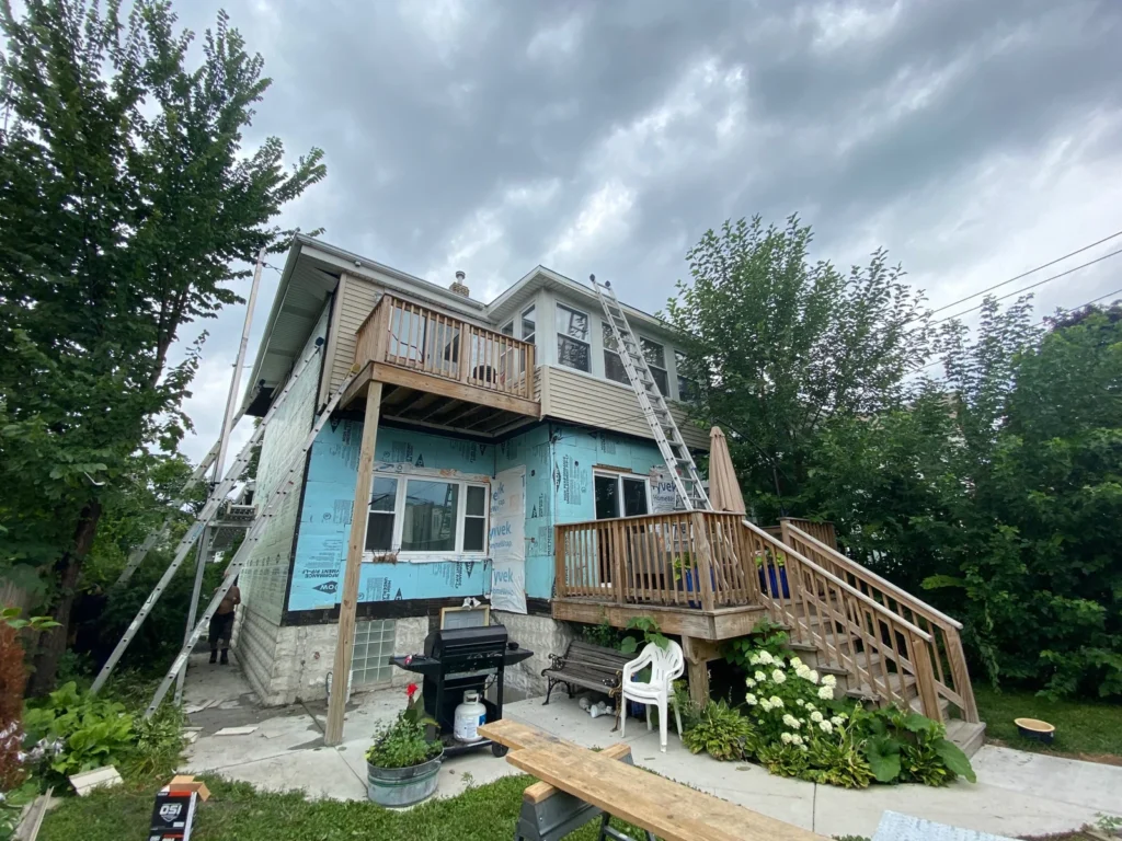 Rear siding staircase work in the Midwest Renovation Services gallery