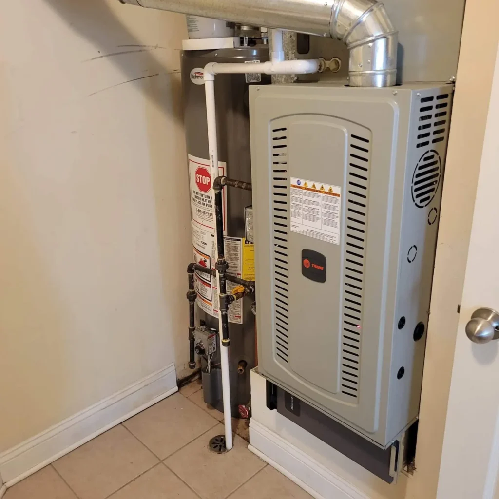 Compact furnace installation shown by Mr. Heating and Cooling