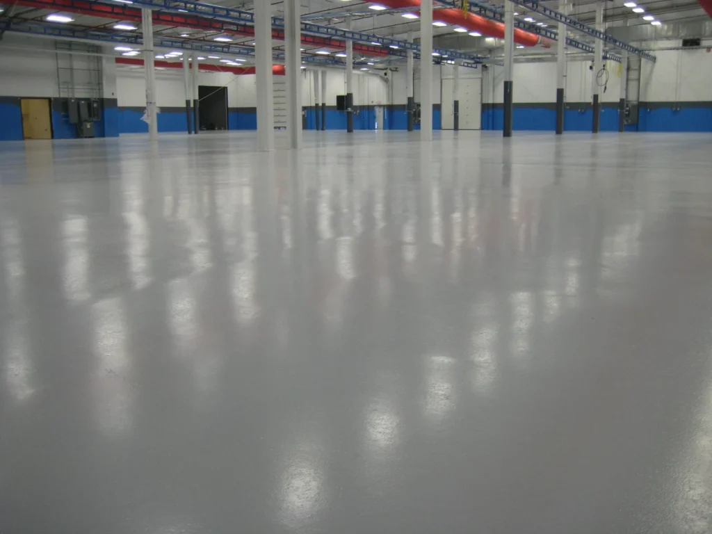 Gray commercial floor in the Royal Epoxy Coating gallery