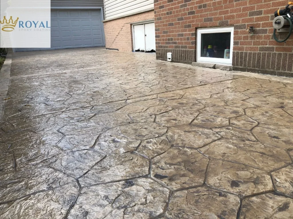 Patterned patio surface in the Royal Epoxy Coating gallery