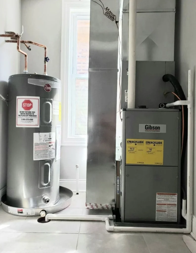 Illustration: Furnace water heater room in the RP HVAC Inc gallery