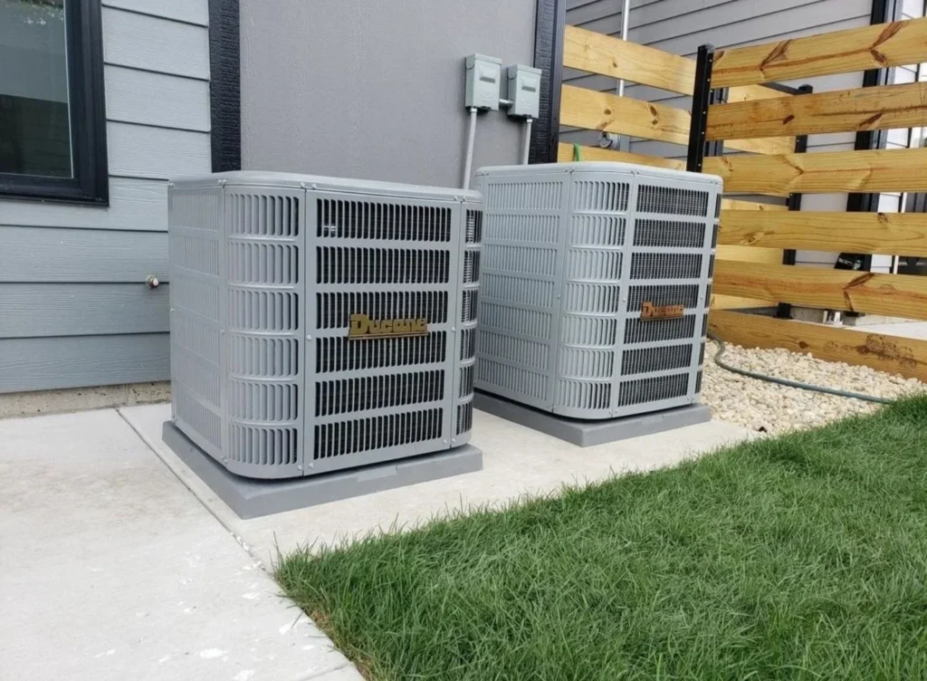 Illustration: Outdoor condensers fence in the RP HVAC Inc gallery
