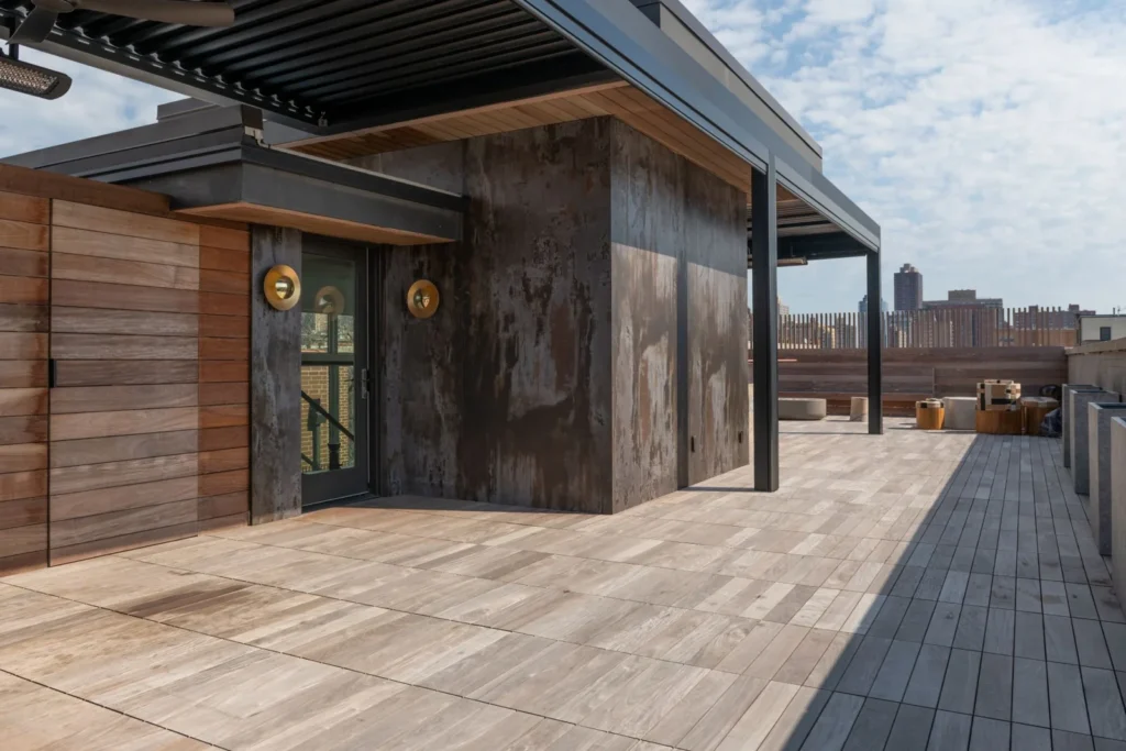 Rooftop terrace cladding in the SP Group gallery