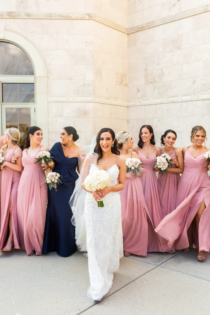 Bridal party staircase shown in the Venuti’s in Addison gallery