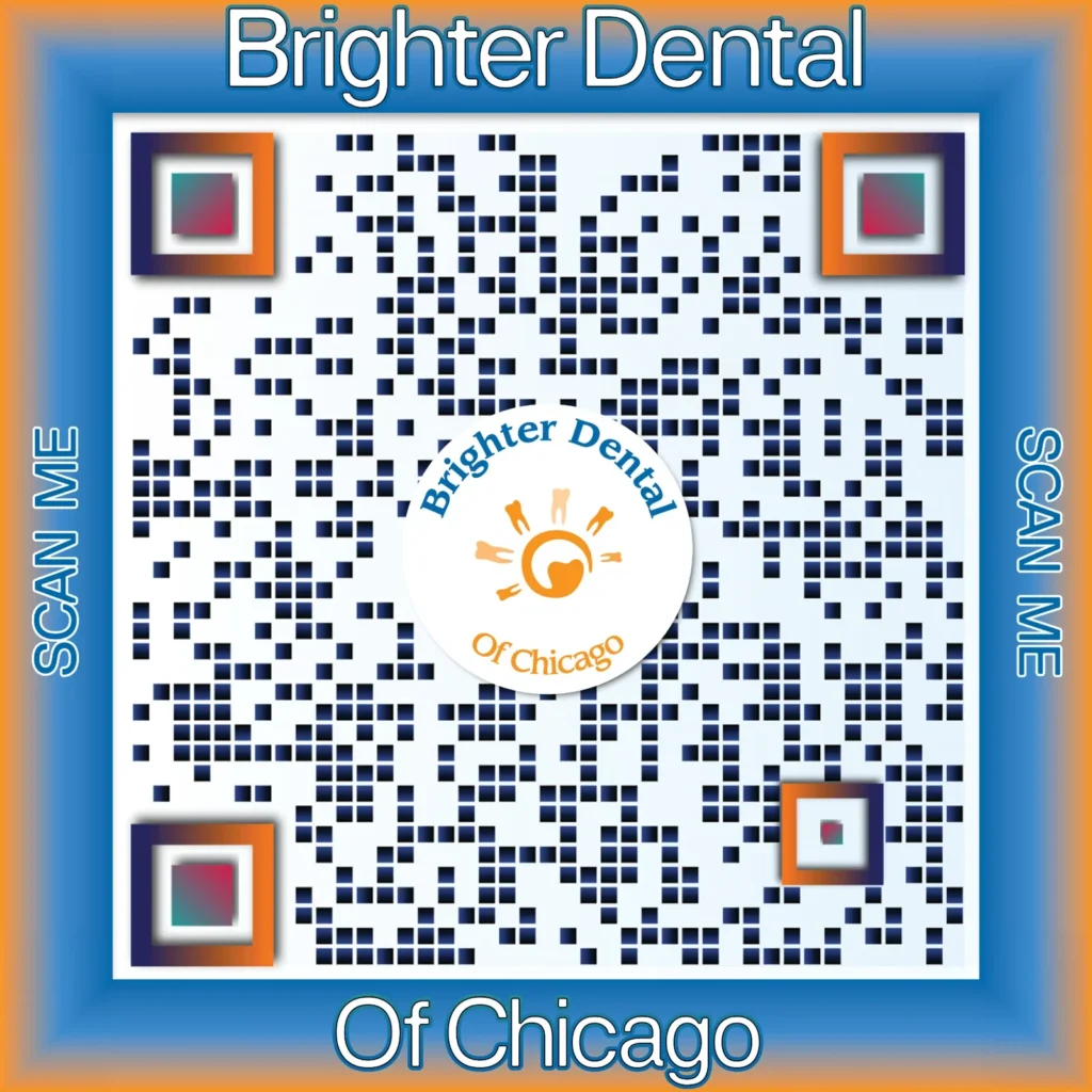 Brighter dental qr design in the Your Info Bank marketing portfolio