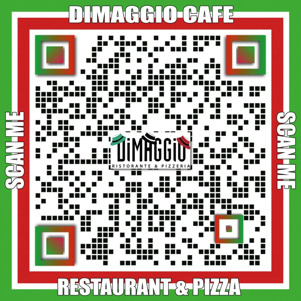 Dimaggio cafe qr design in the Your Info Bank marketing portfolio